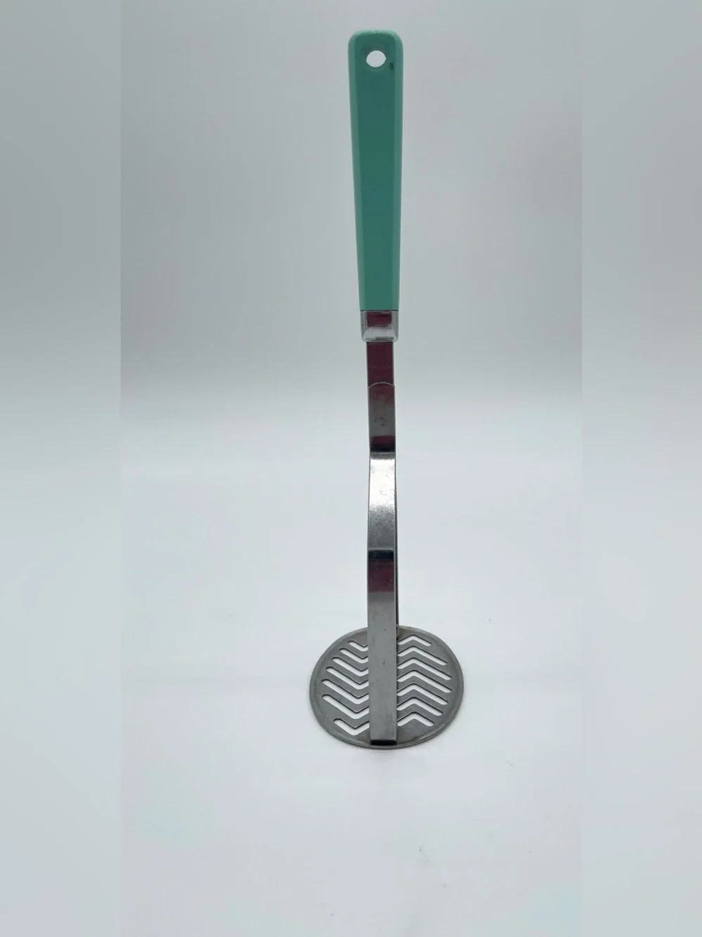Maid Of Honor Stainless Potato Masher Aqua Turquoise Composite Kitchen Vintage